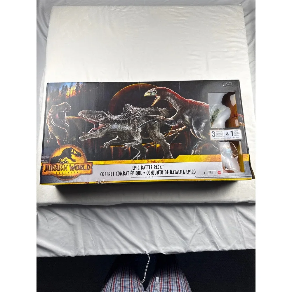 Jurassic World Dominion Epic Battle Pack 3 Dinosaurs 1 Figure HJK02 Mattel New